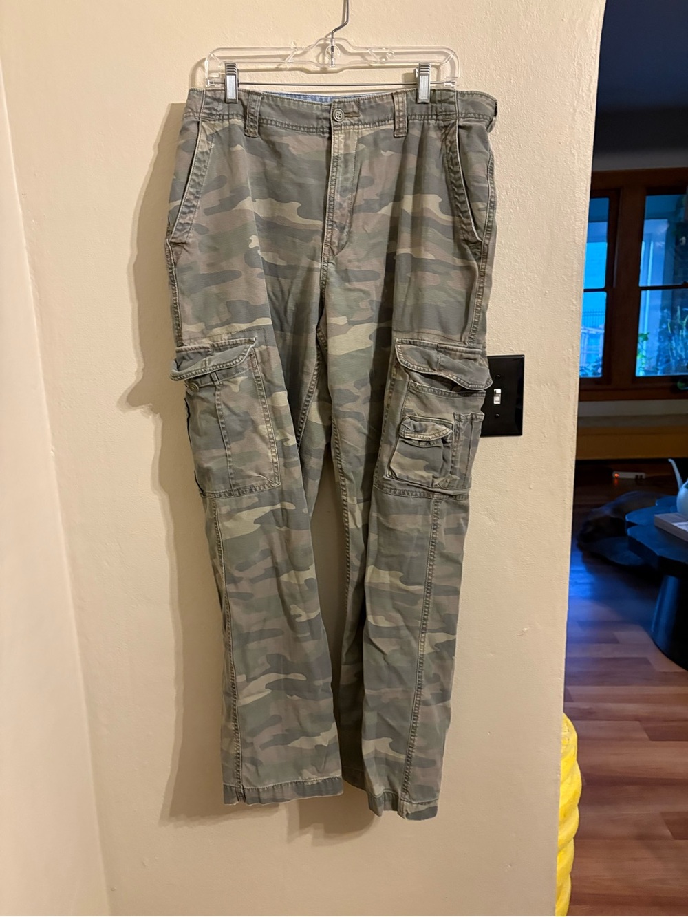 Faded Glory Men's Camouflage Cargo Pants - Olive Gray